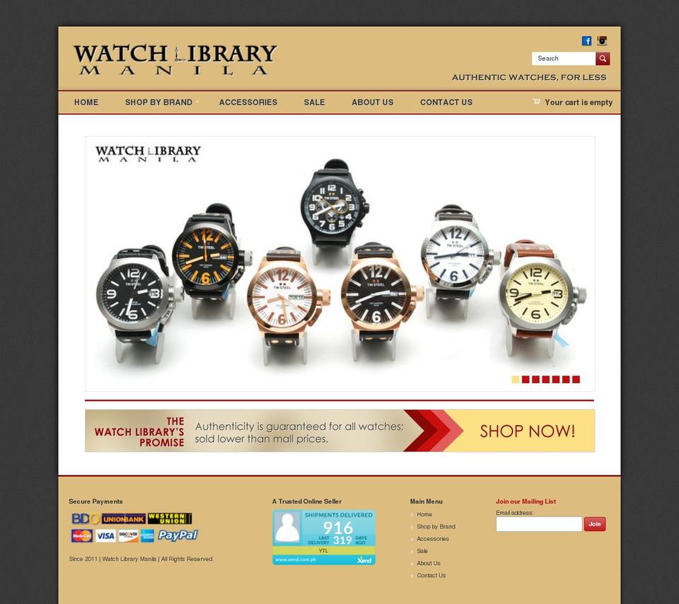 watchlibrarymanila.com shopify website screenshot