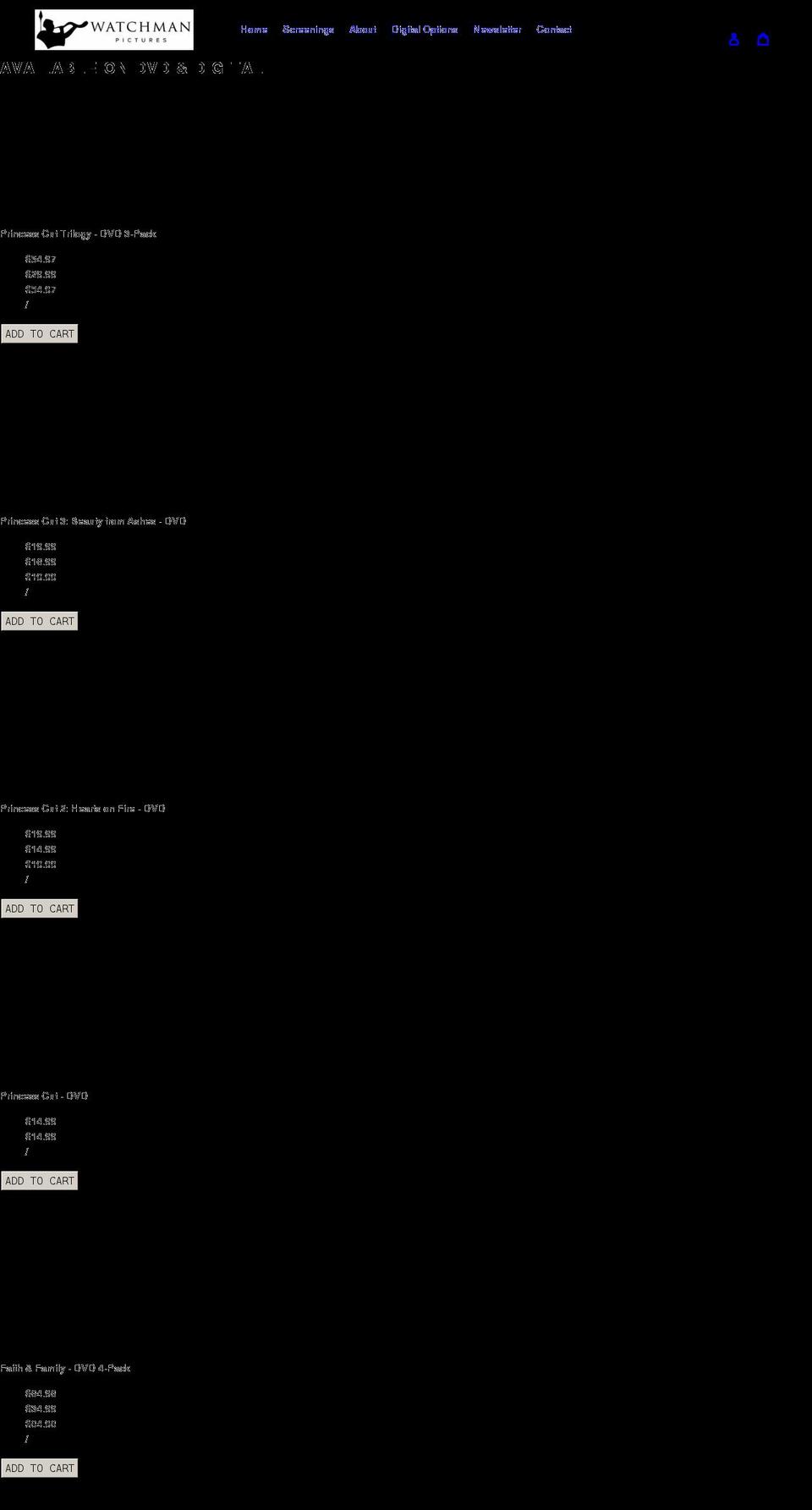 watchmanpictures.com shopify website screenshot