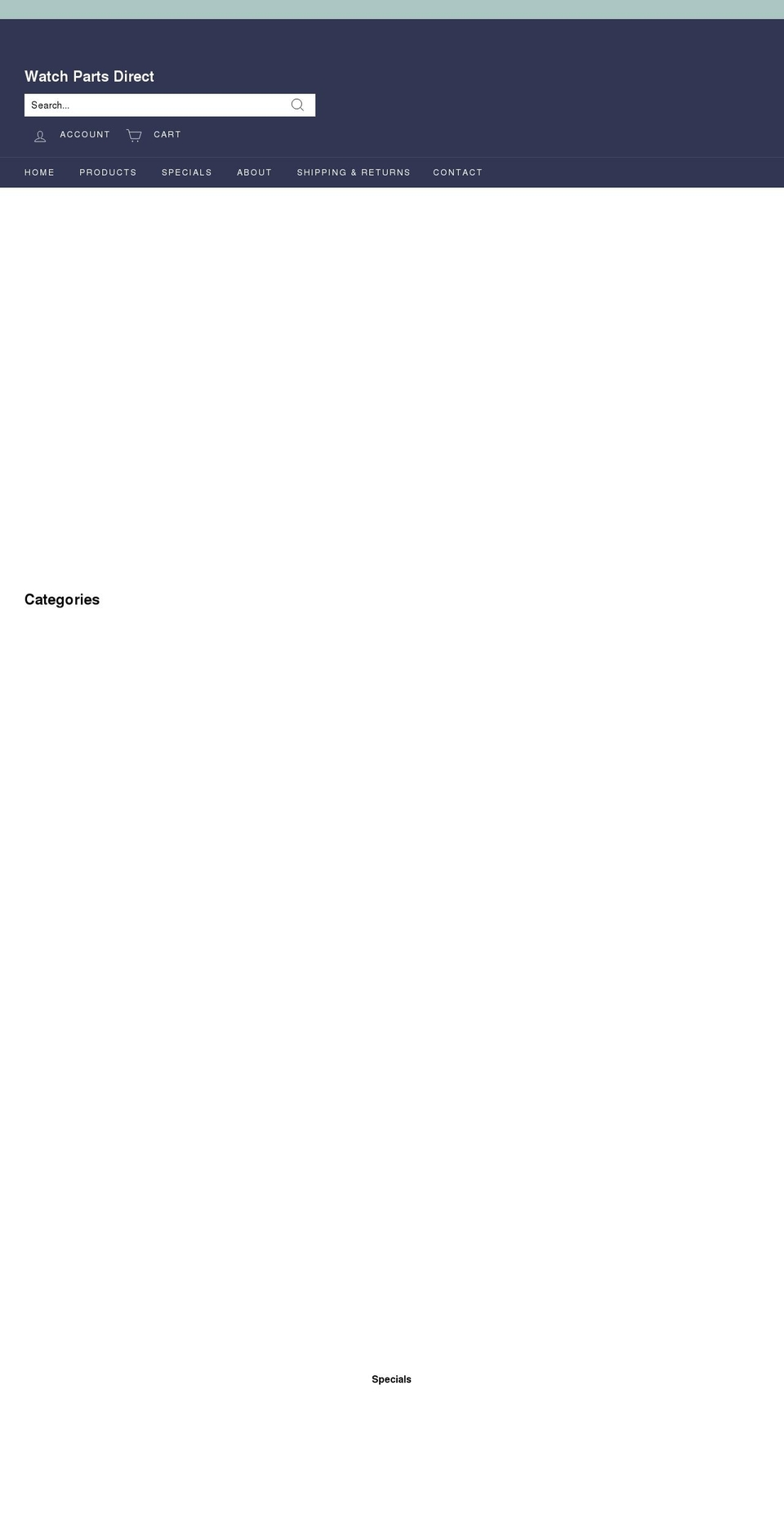 watchpartsdirect.com shopify website screenshot