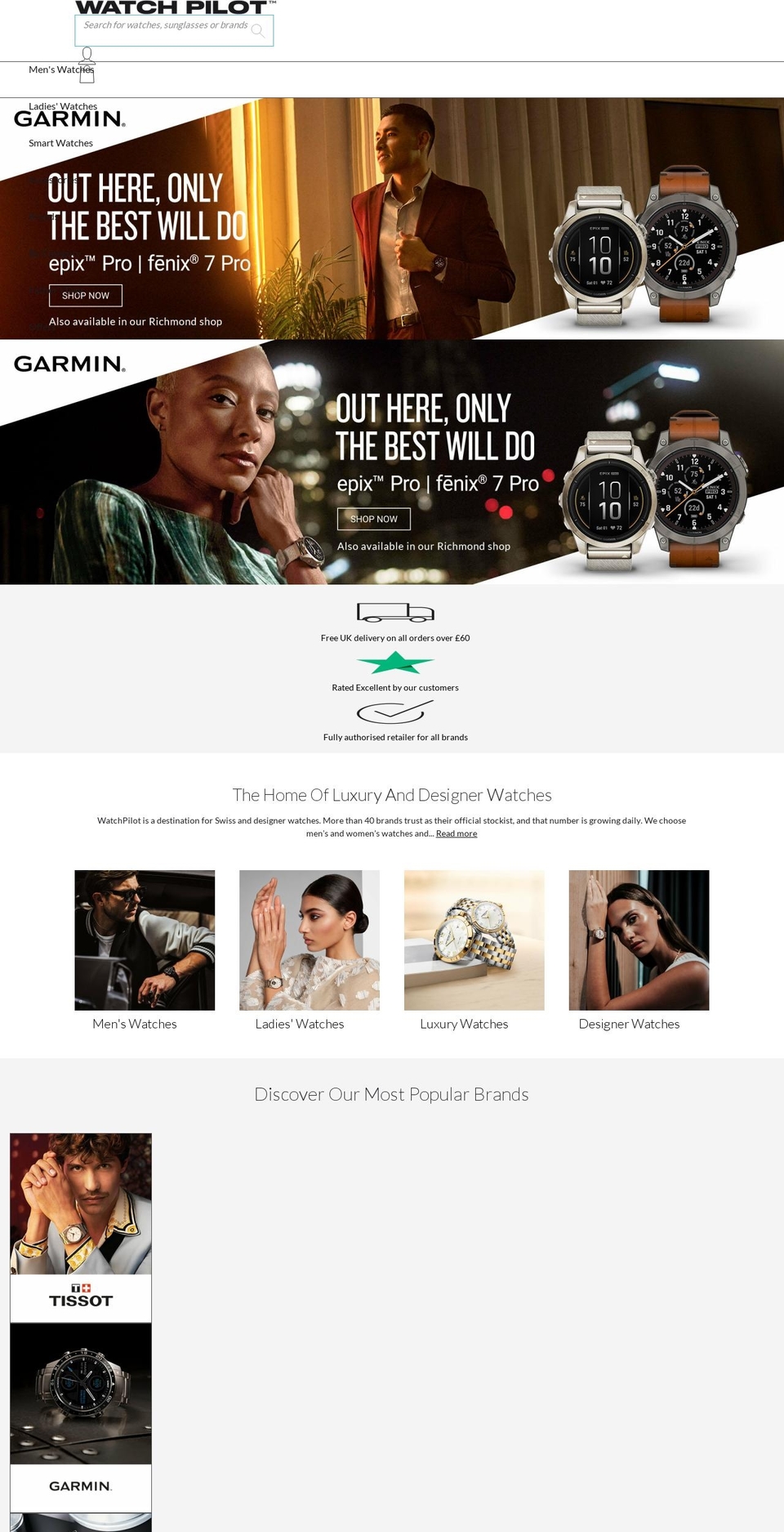 watchpilot.com shopify website screenshot