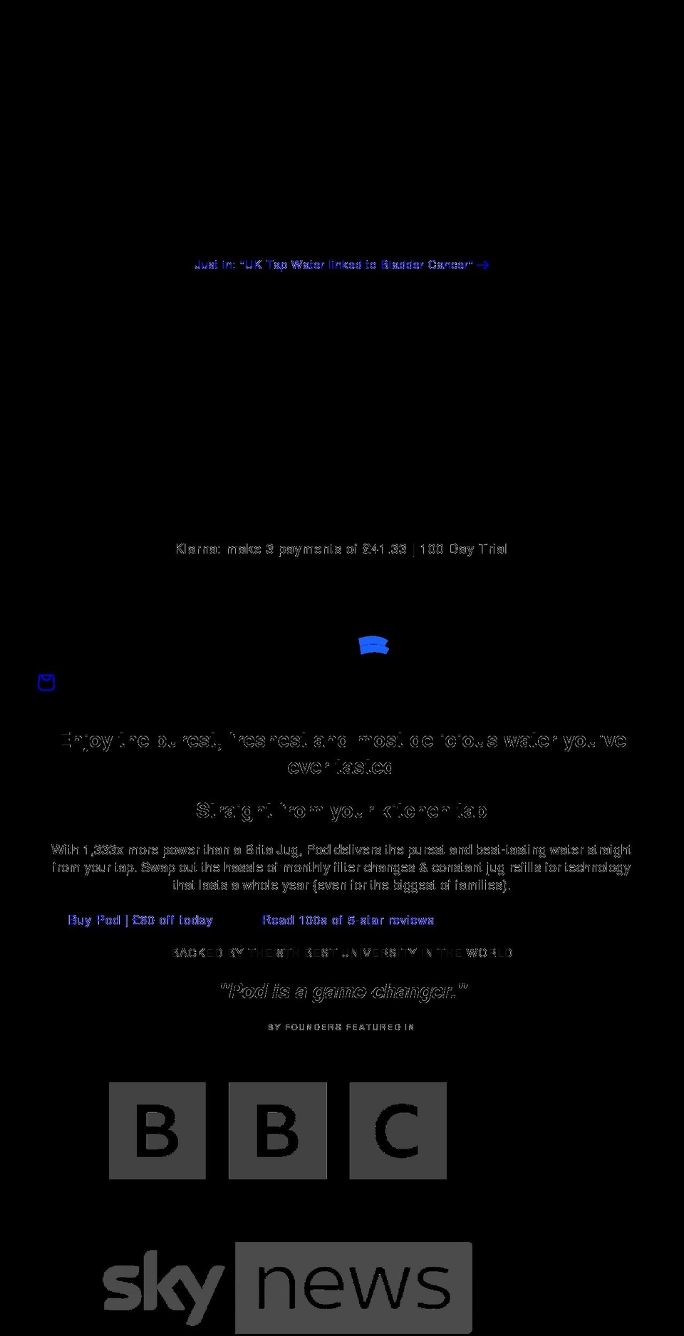 water2.com shopify website screenshot