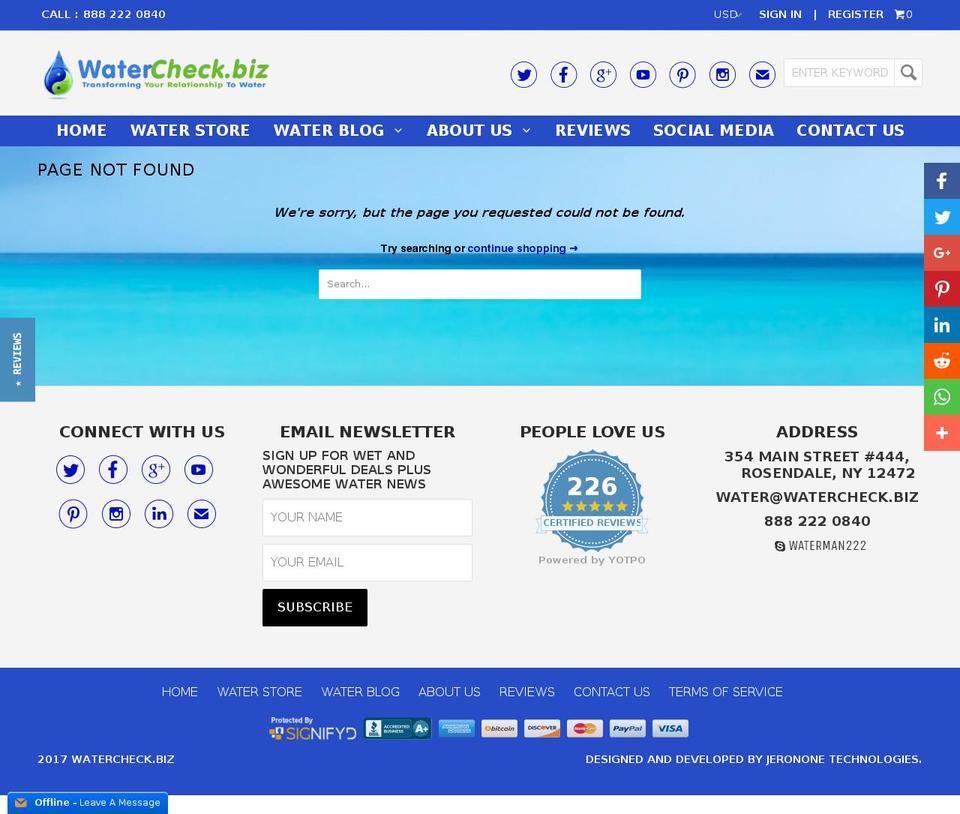 wateradio.com shopify website screenshot
