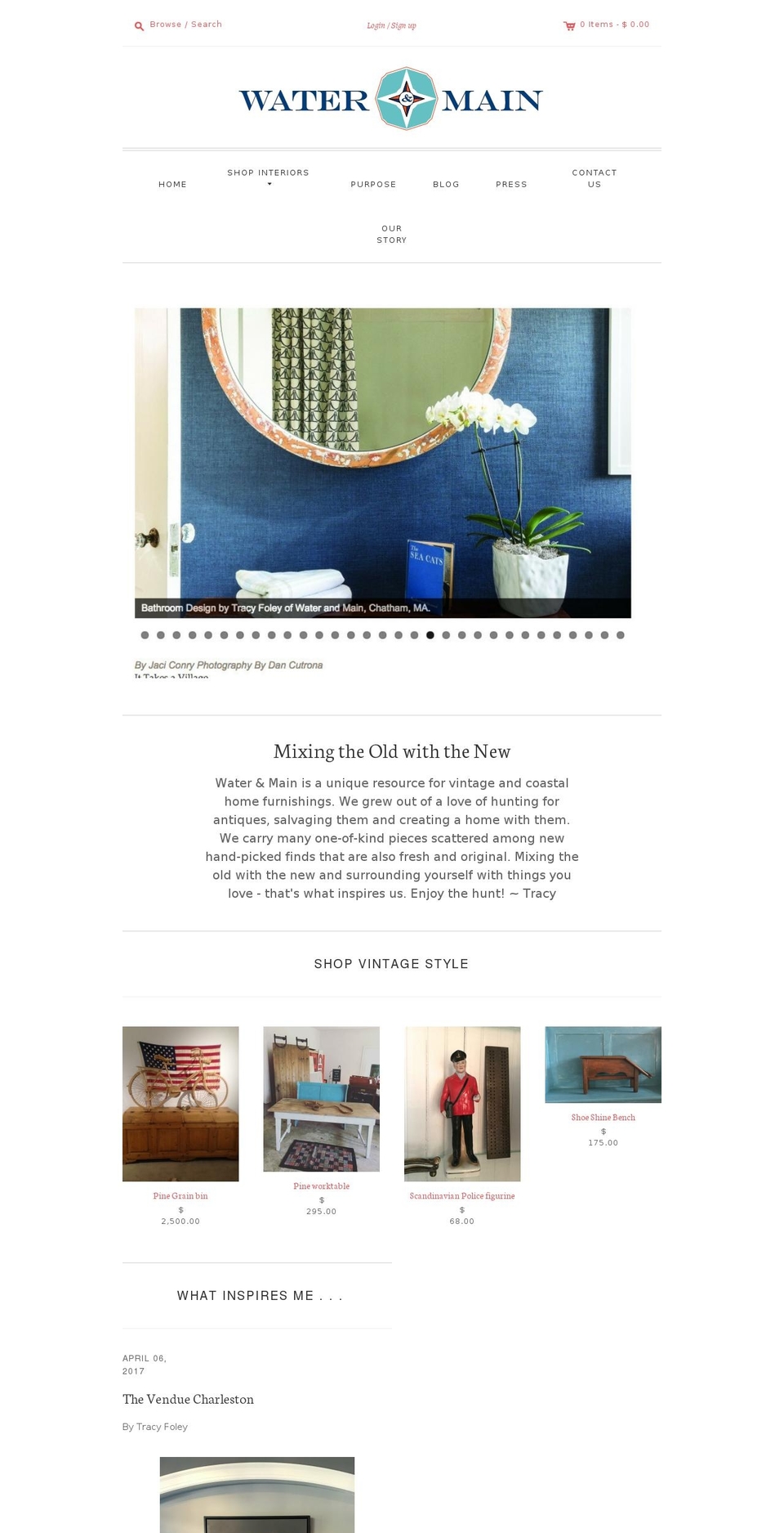 waterandmain.com shopify website screenshot