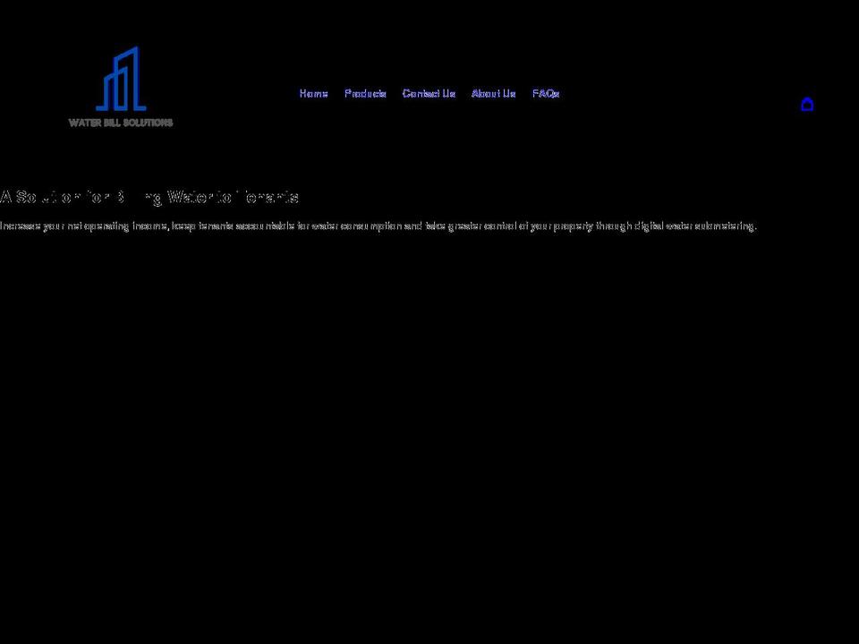 waterbillsolutions.com shopify website screenshot