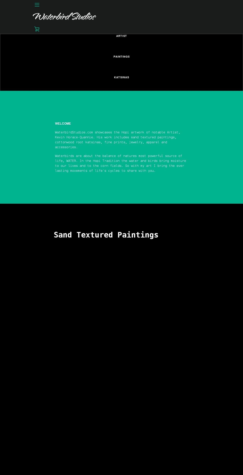 waterbirdstudios.com shopify website screenshot