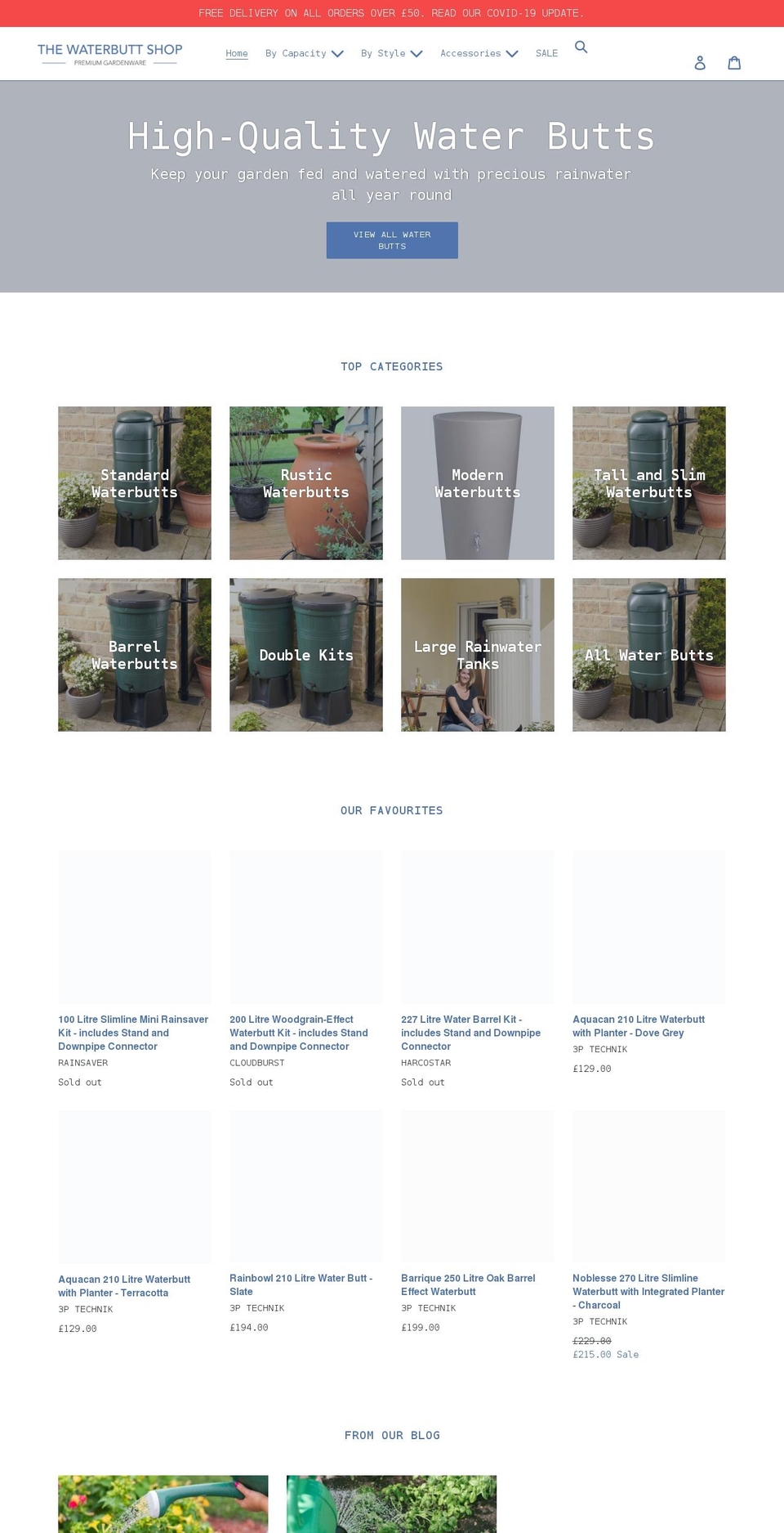 waterbutt.shop shopify website screenshot