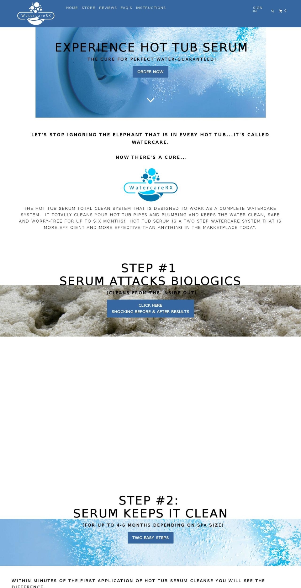 watercarerx.com shopify website screenshot