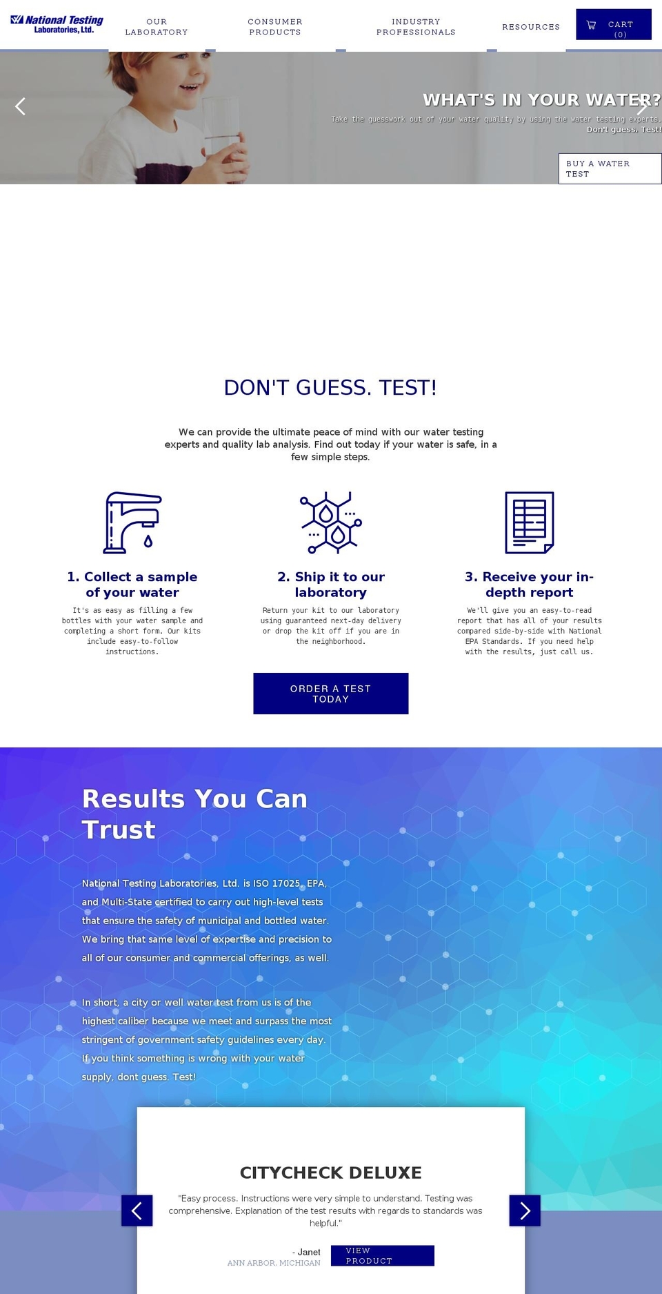 watercheck.com shopify website screenshot