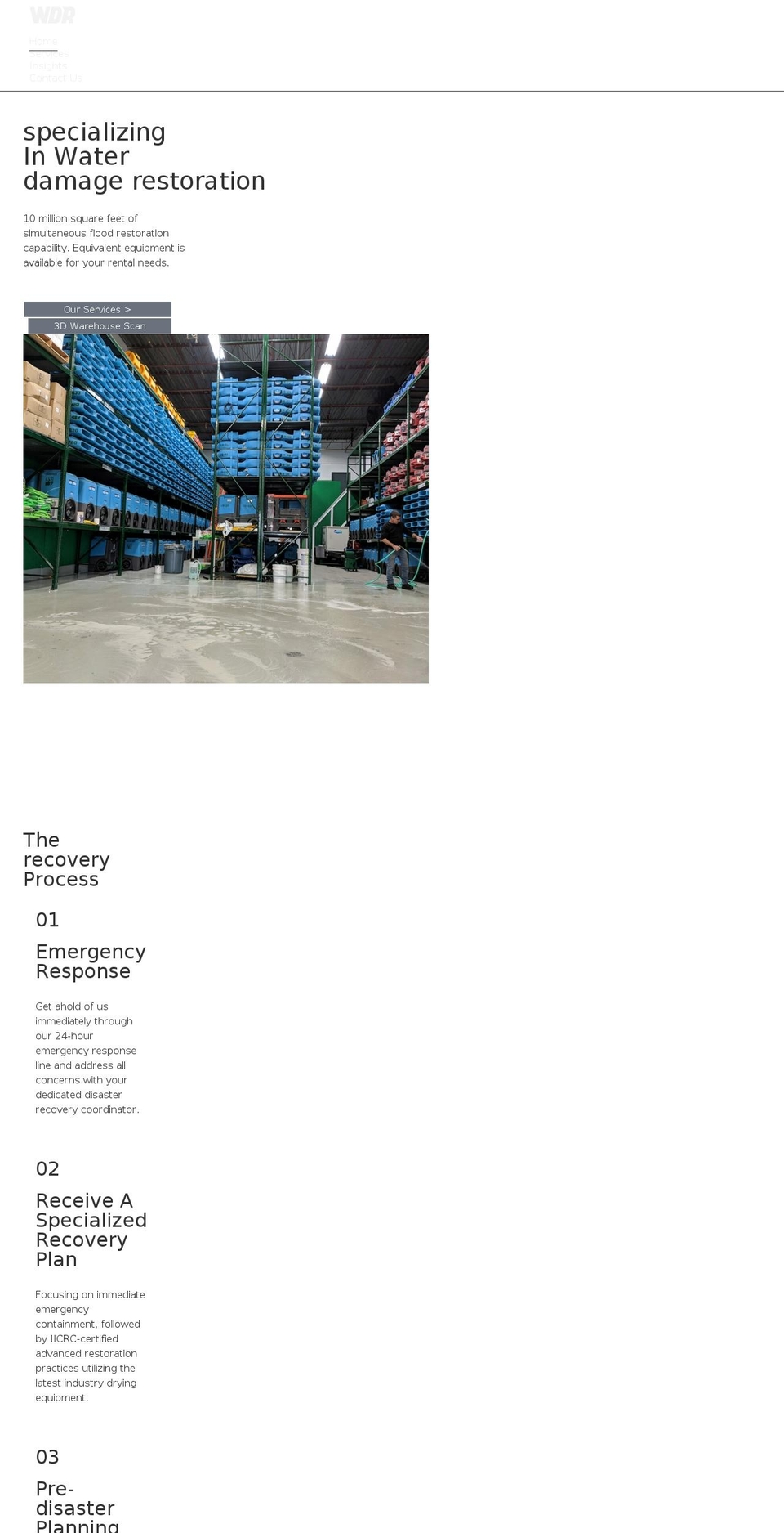 waterdamagerestoration.ca shopify website screenshot
