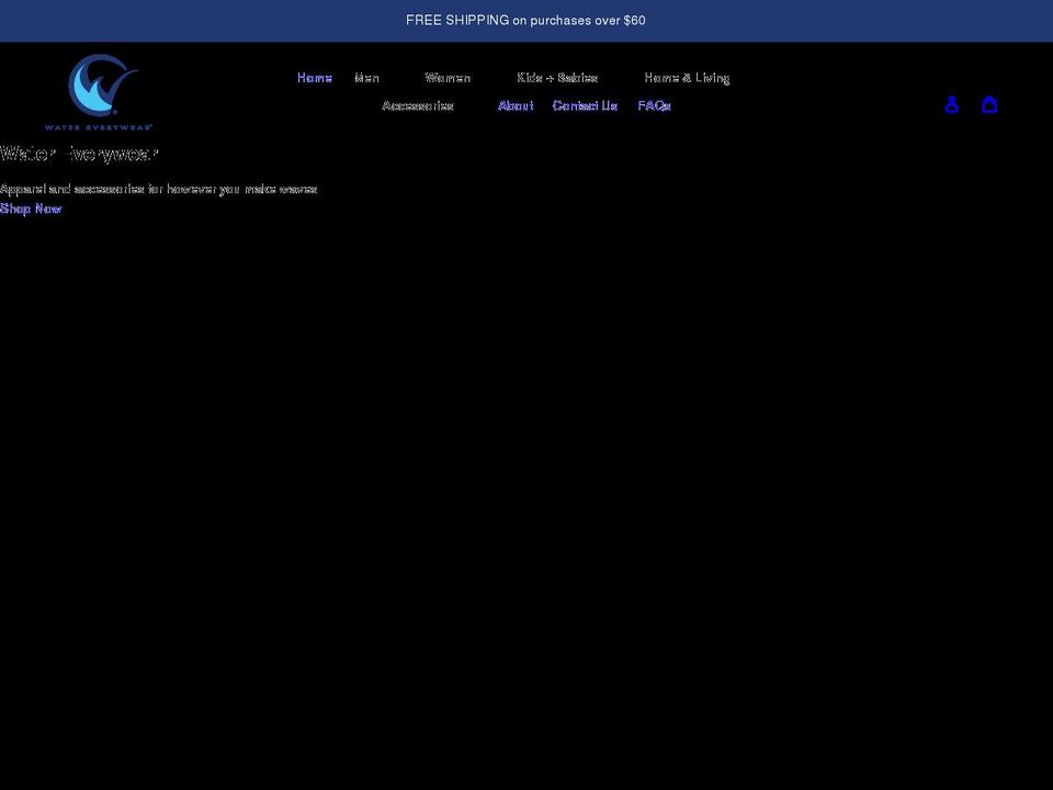 watereverywear.com shopify website screenshot