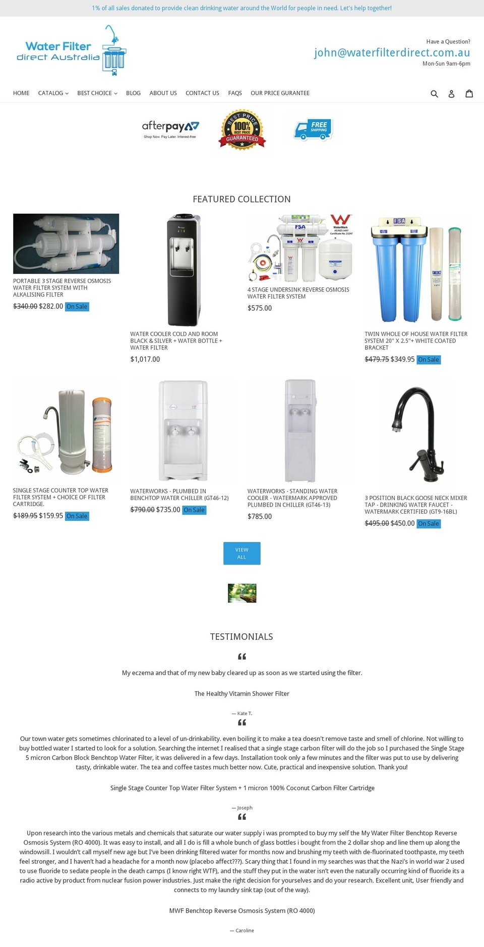 dsl-theme--- Shopify theme site example waterfilterdirect.com.au