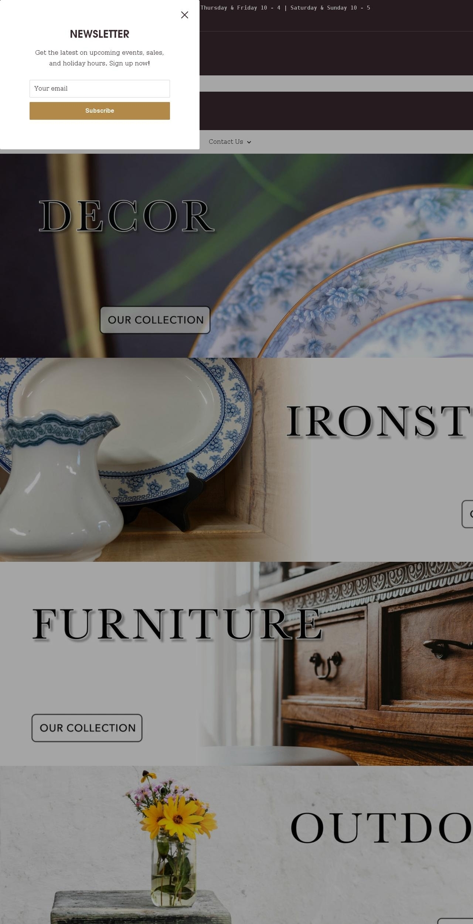 waterfordantiquemarket.com shopify website screenshot