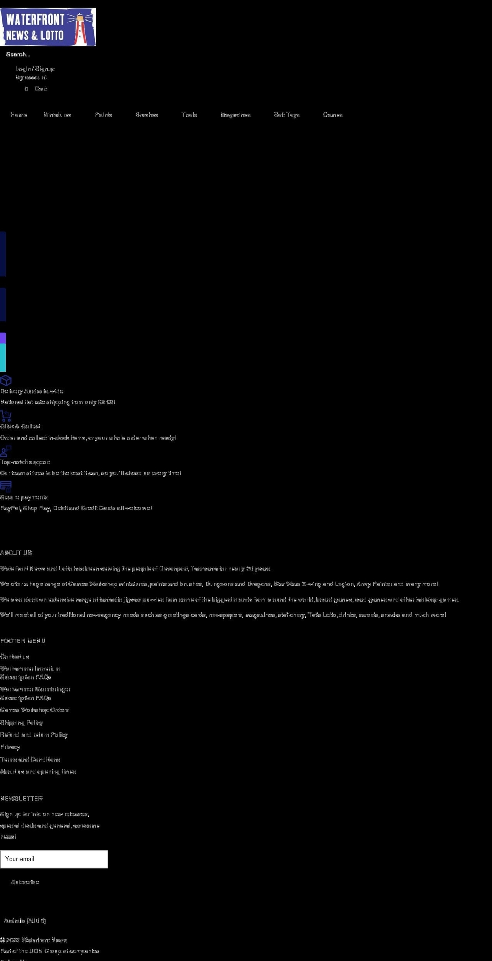 waterfrontnews.com.au shopify website screenshot