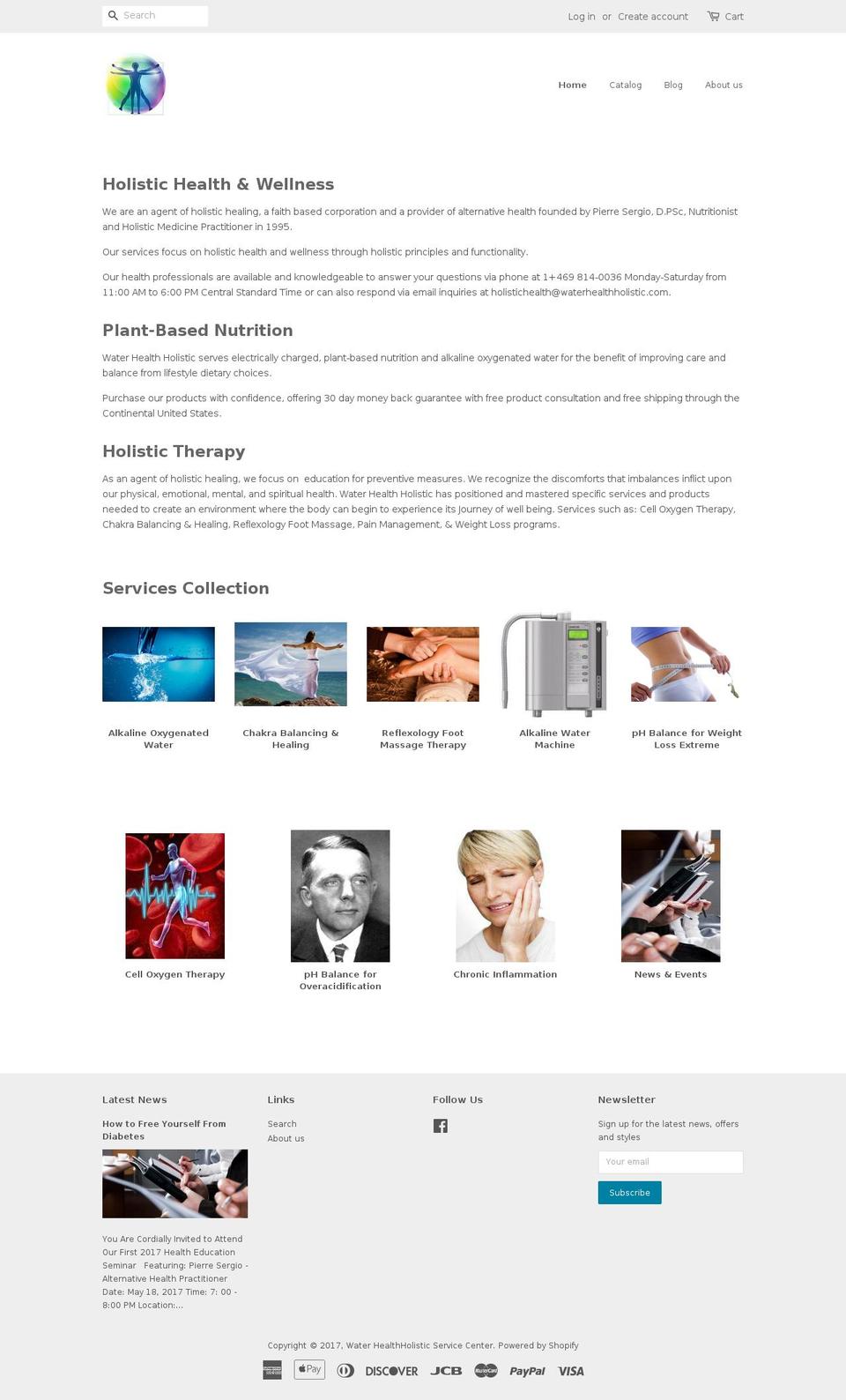 waterhealthholistic.com shopify website screenshot