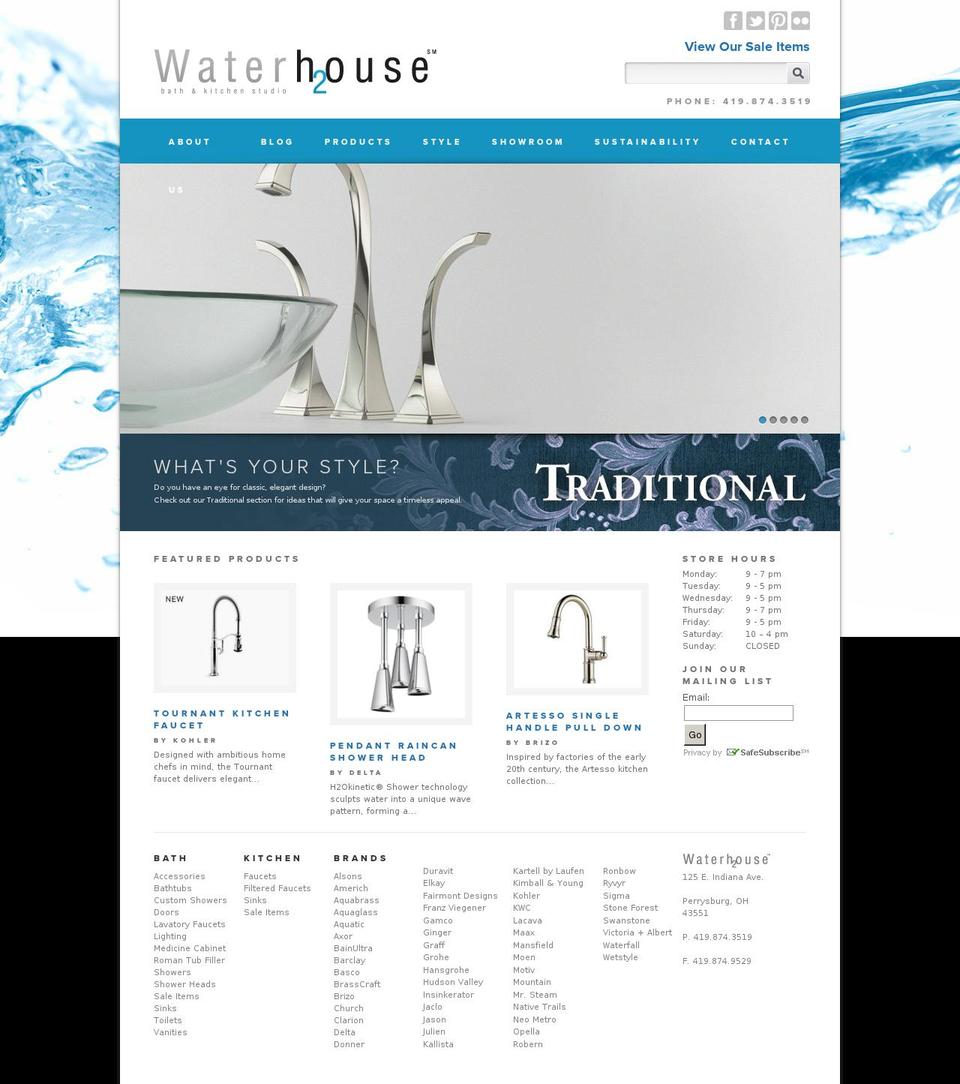 waterhousebks.com shopify website screenshot