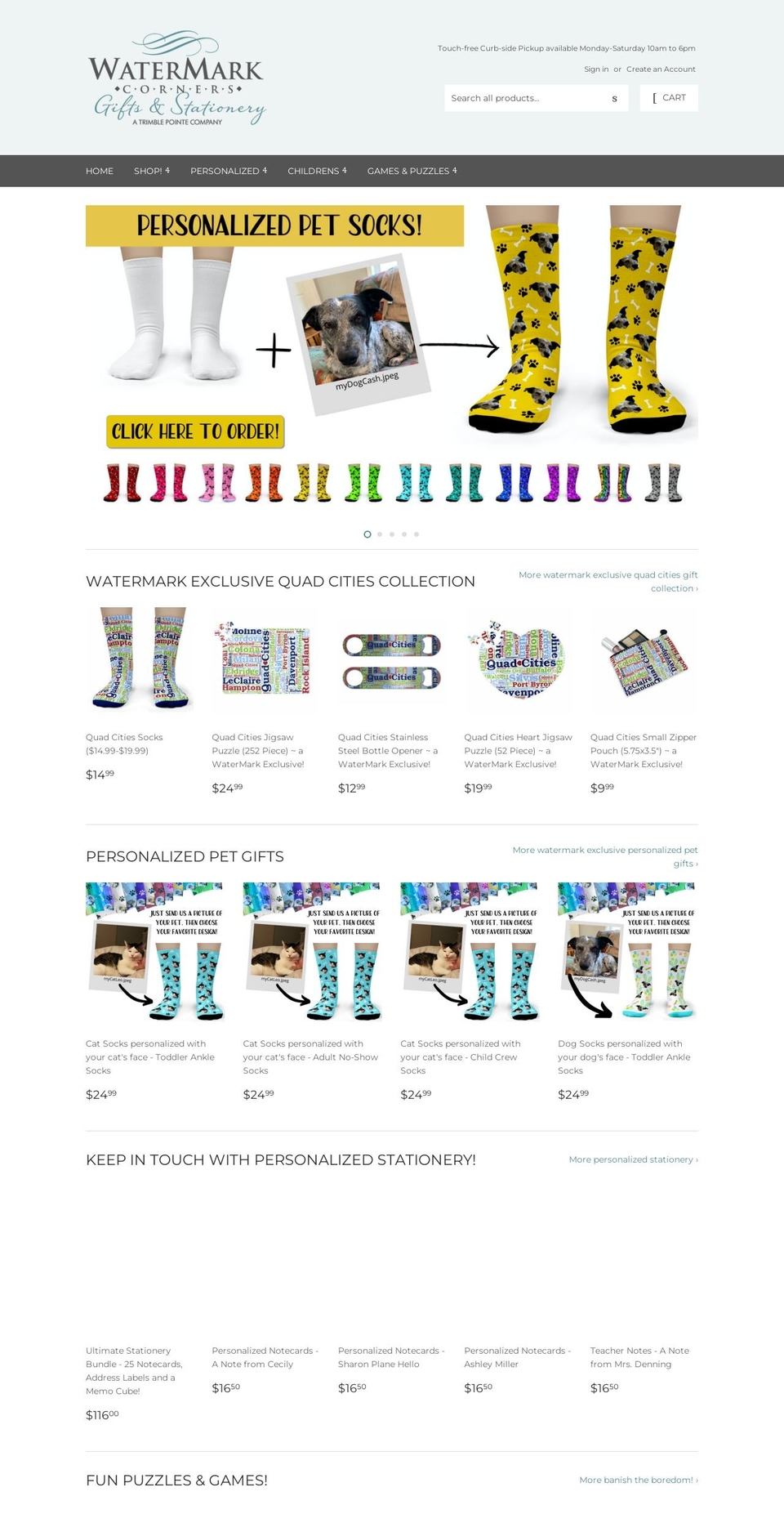watermarkcorners.com shopify website screenshot