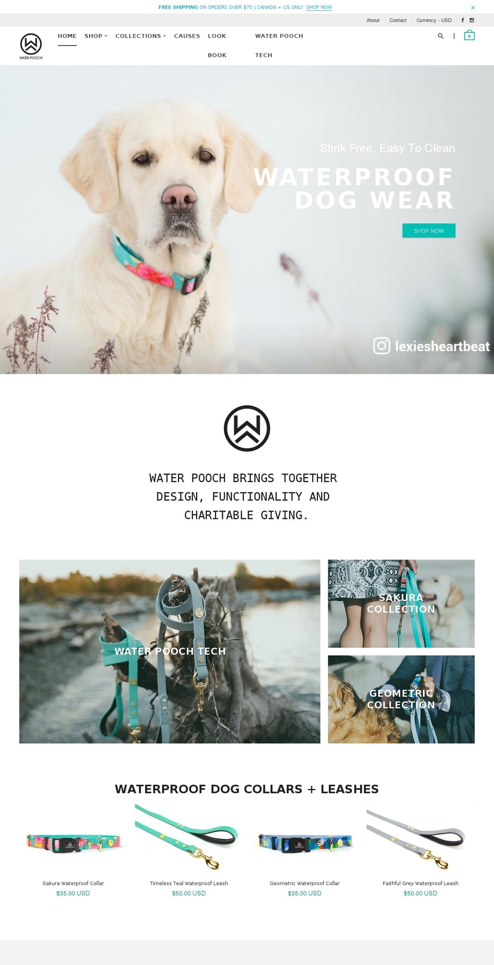 waterpooch.com shopify website screenshot