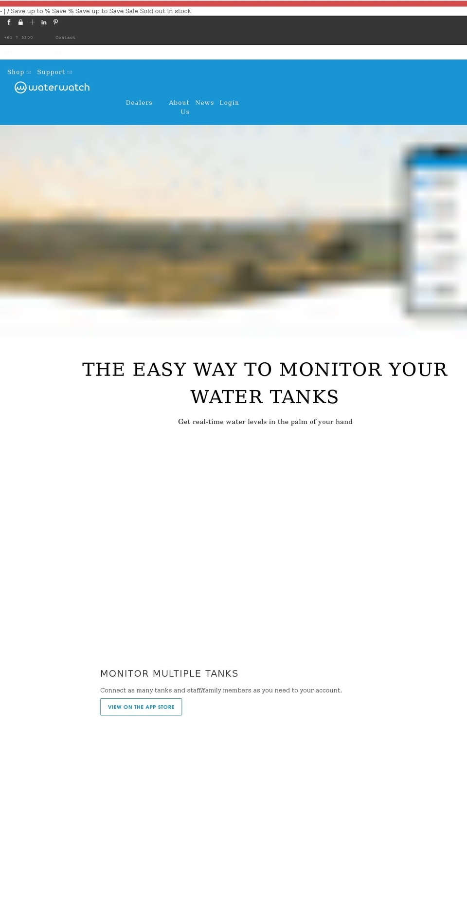 waterwatch.com.au shopify website screenshot