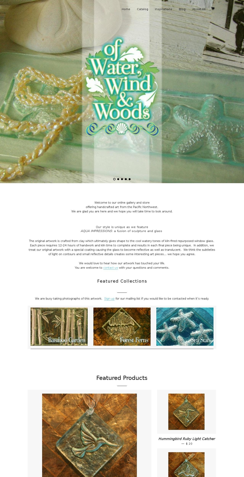 waterwindandwoods.com shopify website screenshot