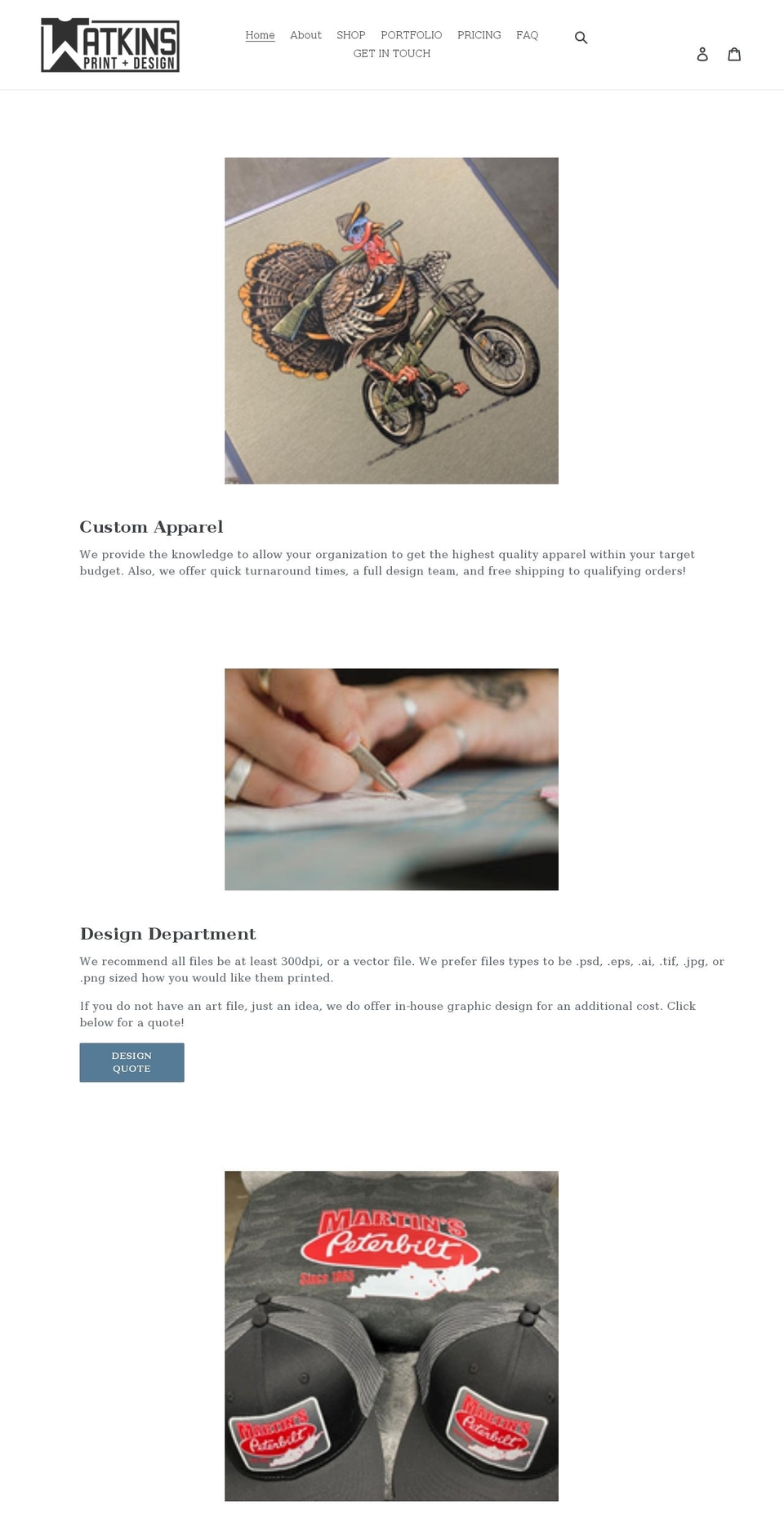 watkinsprints.com shopify website screenshot