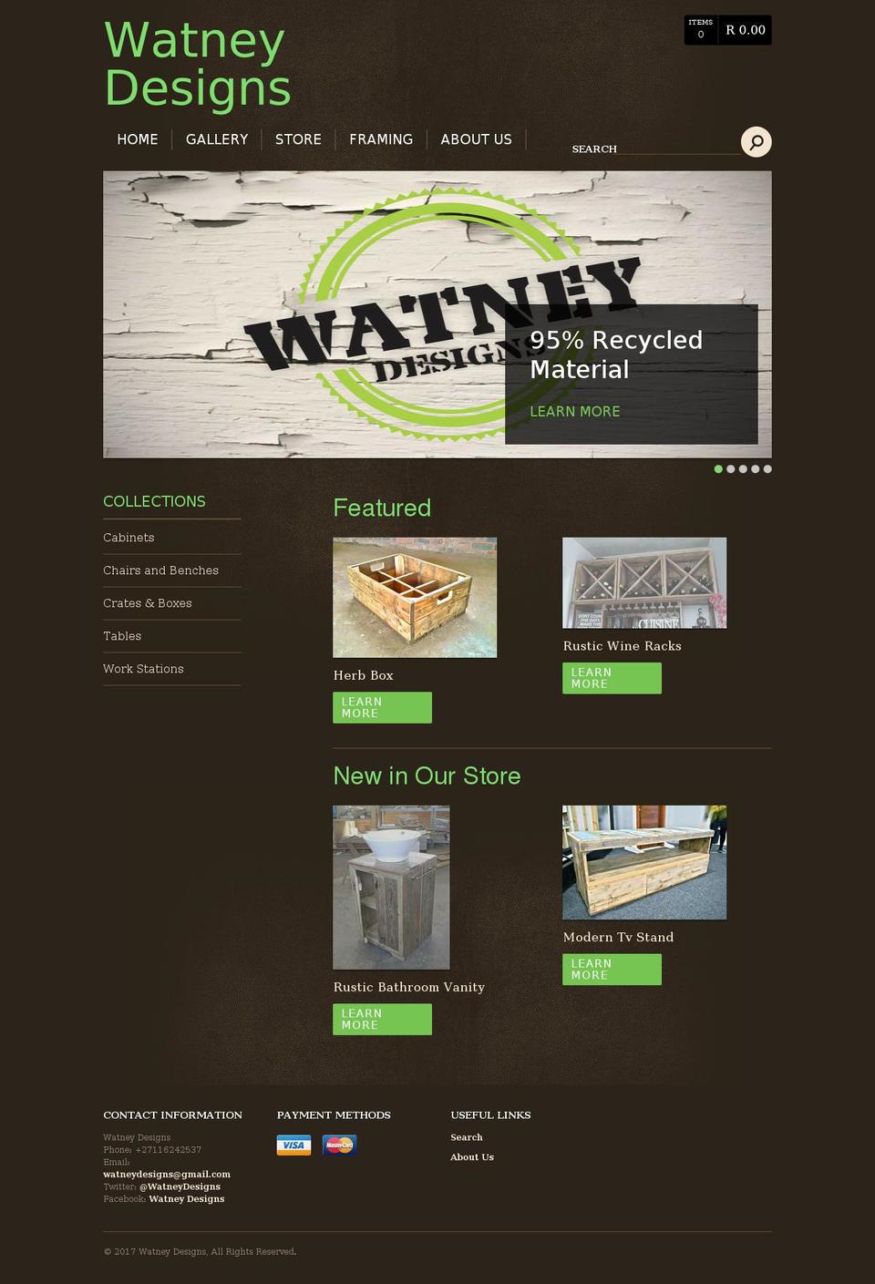 Philadelphia Shopify theme site example watneydesigns.com