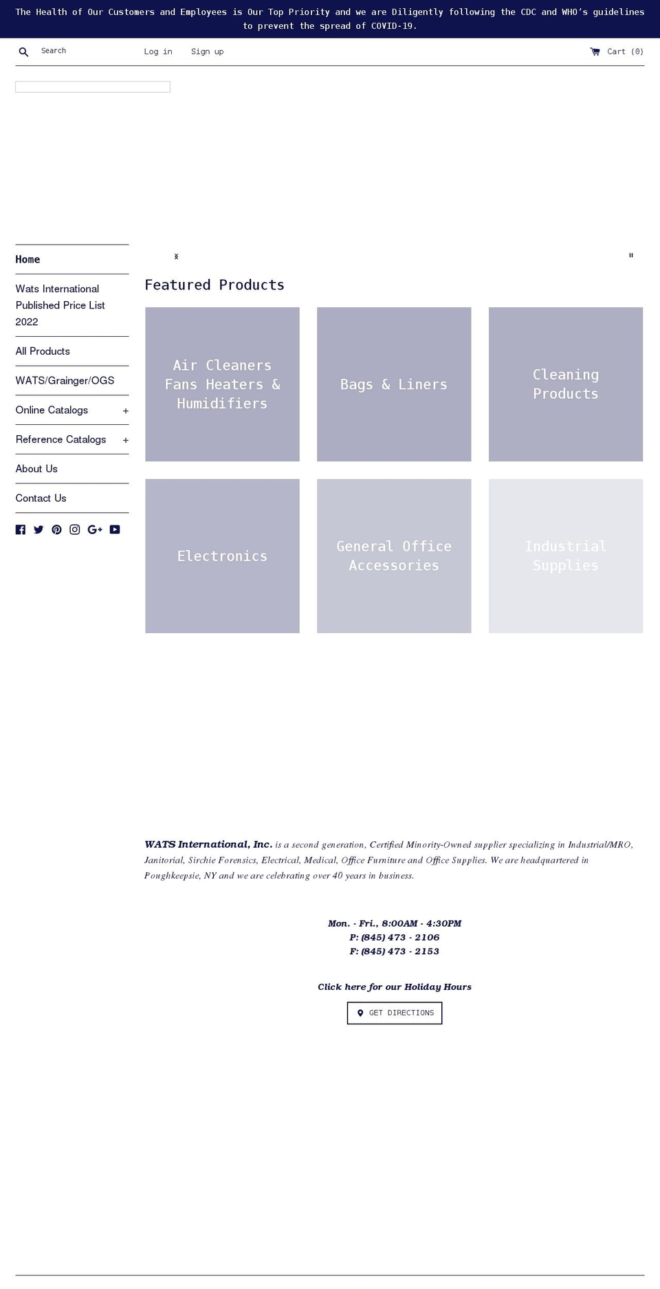 watsinternational.com shopify website screenshot