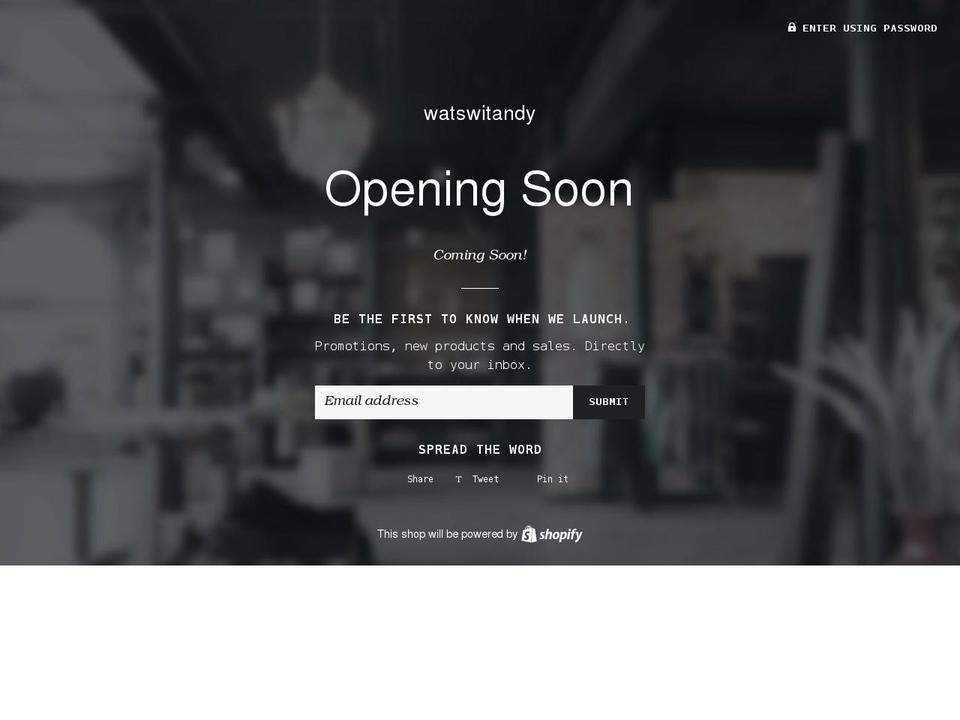 watswitandy.com shopify website screenshot