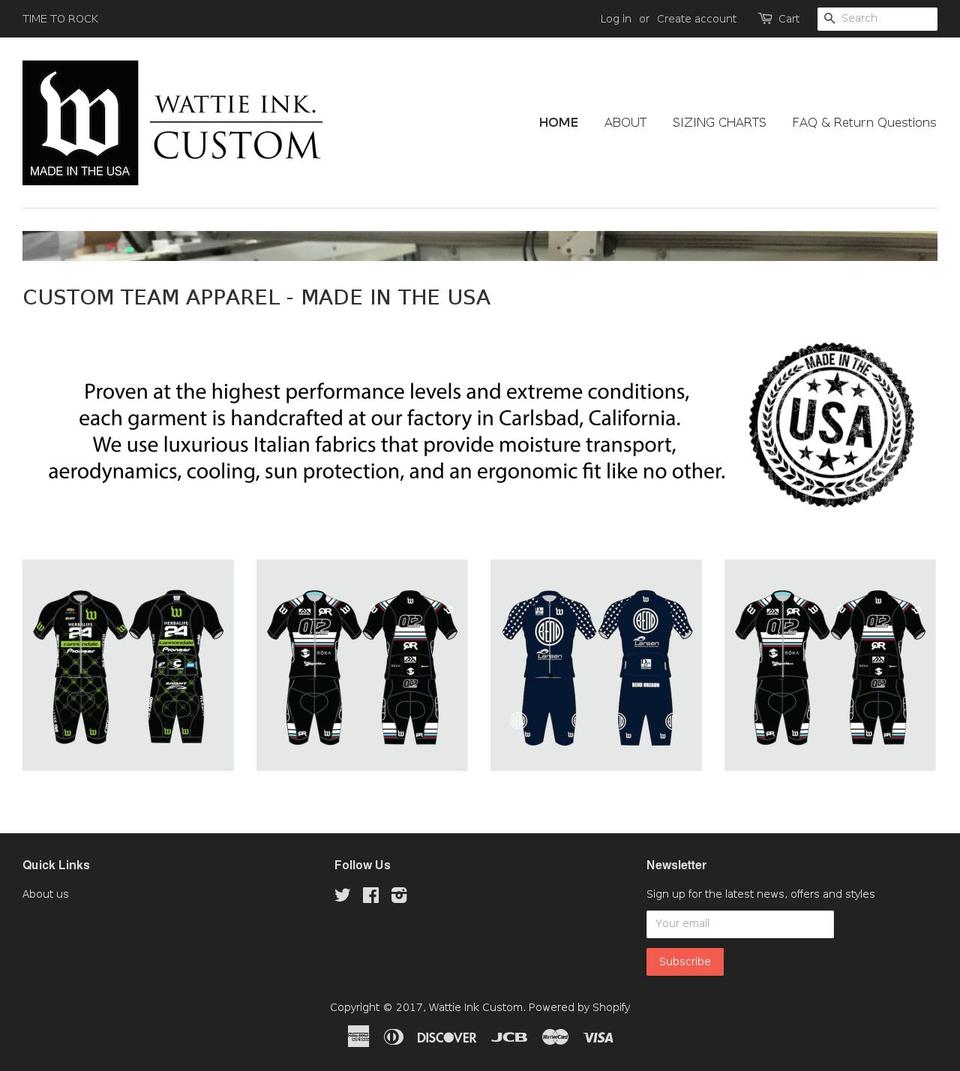 wattieinkcustom.com shopify website screenshot