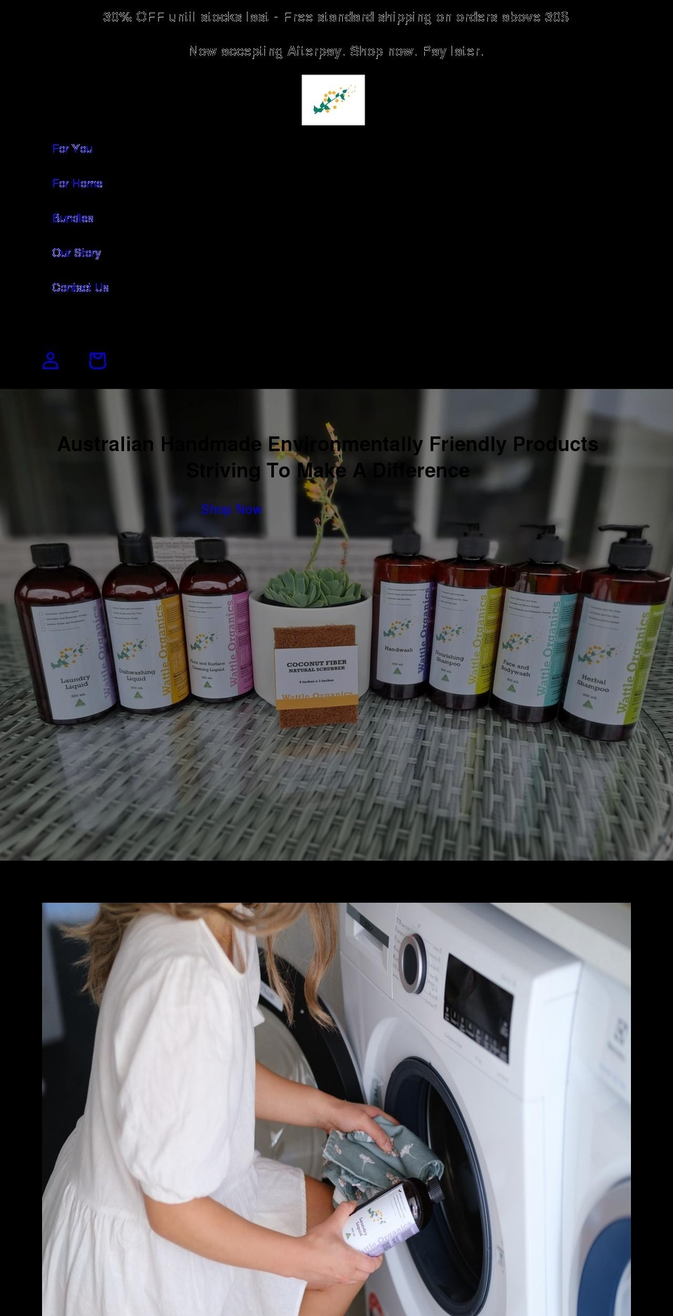 wattleorganics.com.au shopify website screenshot