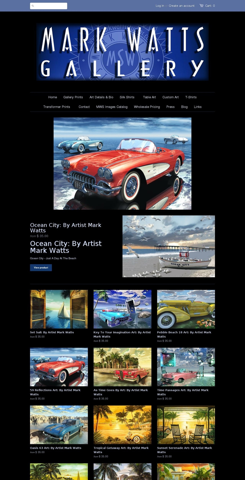 wattsart.com shopify website screenshot