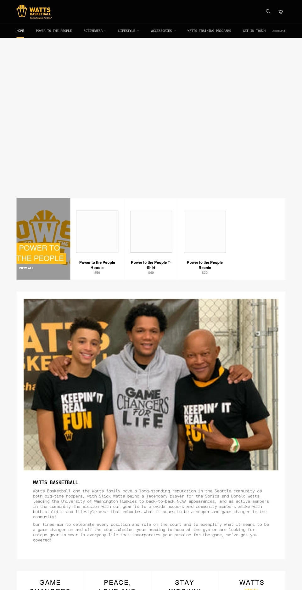 wattsbasketball.shop shopify website screenshot