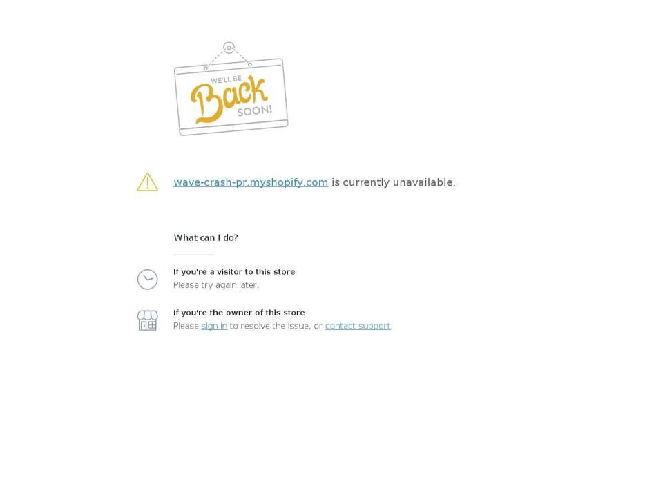 wave-crash-pr.myshopify.com shopify website screenshot