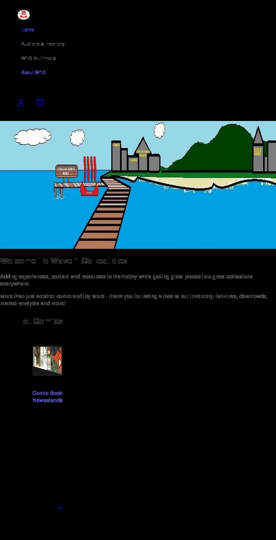 wave1collectibles.com shopify website screenshot