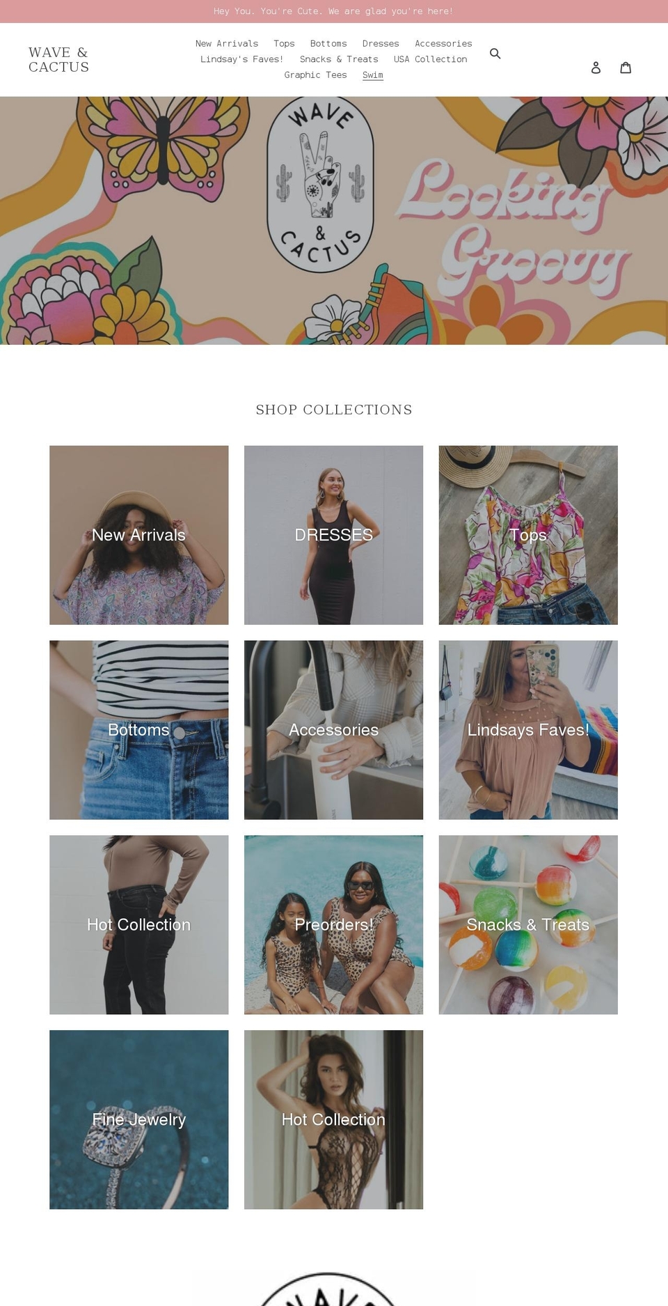 waveandcactus.com shopify website screenshot