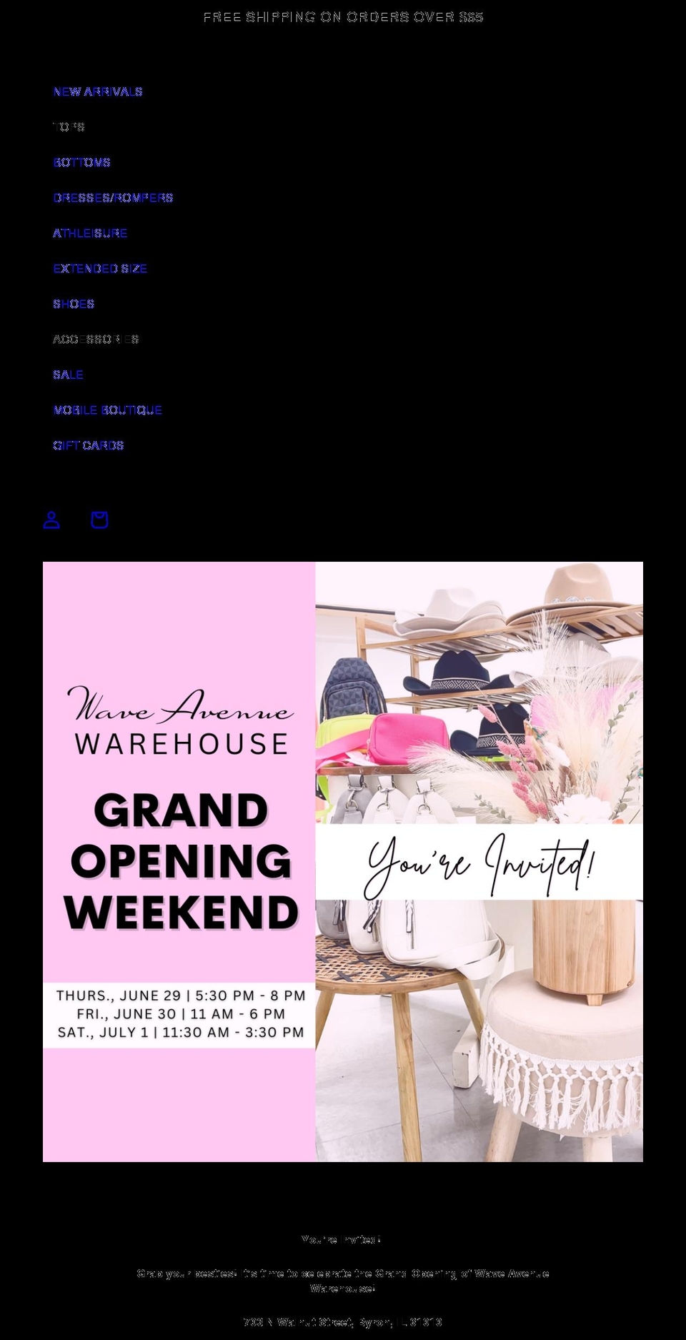 waveave.com shopify website screenshot