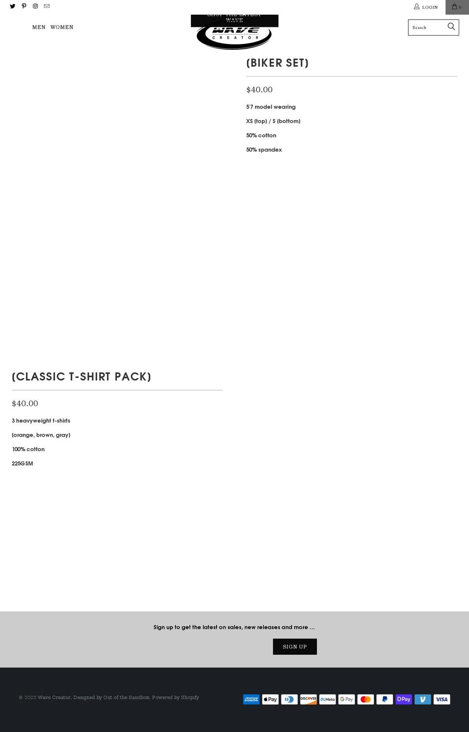 wavecreator.shop shopify website screenshot