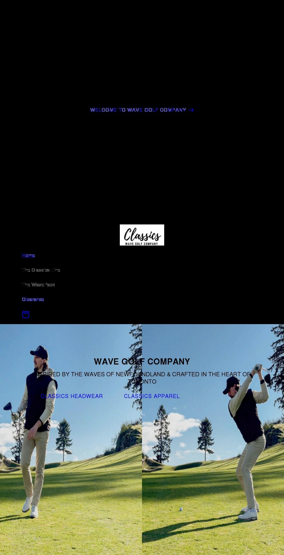 wavegolfcompany.com shopify website screenshot