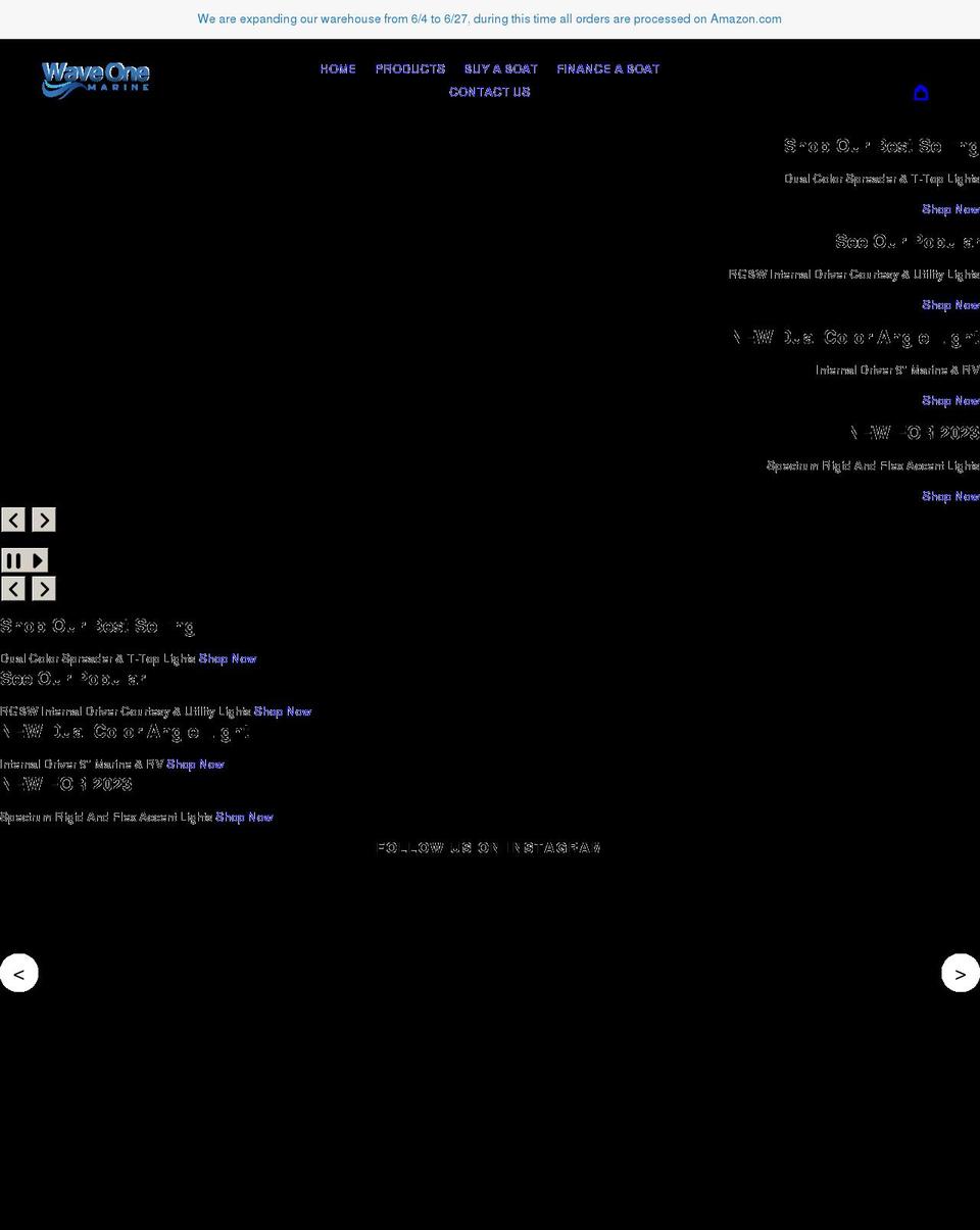 waveonemarine.com shopify website screenshot