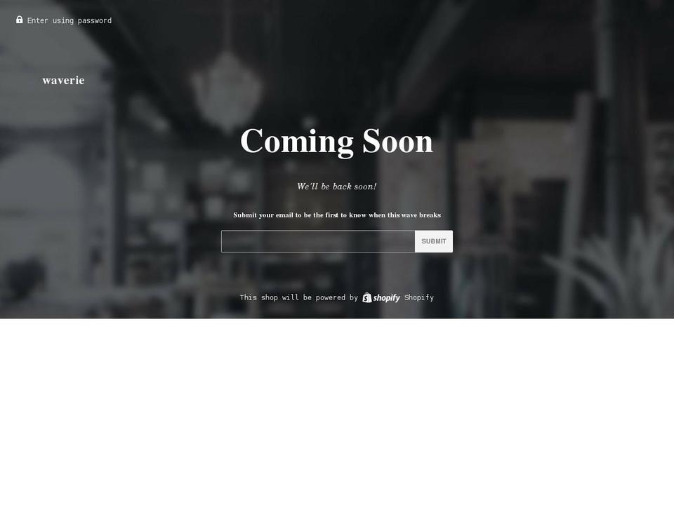 waverie.com shopify website screenshot