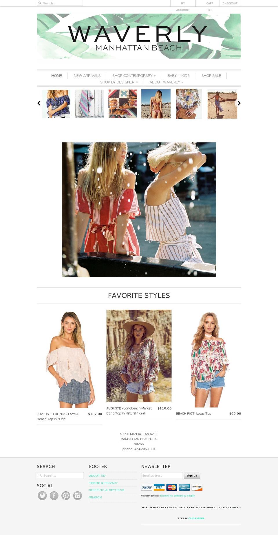 waverlyboutique.com shopify website screenshot