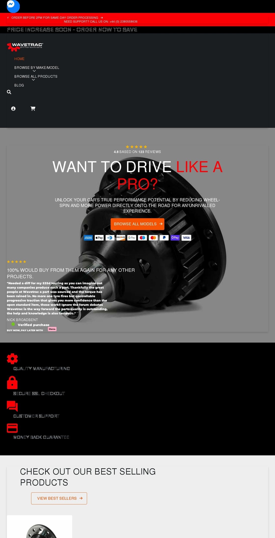 wavetrac.eu shopify website screenshot