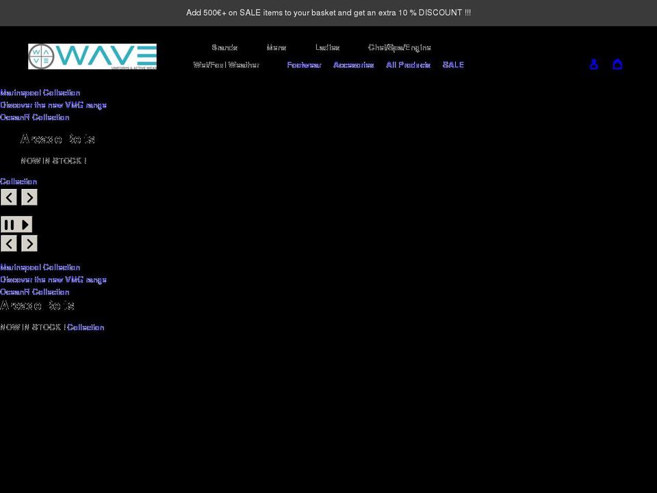 waveuniforms.com shopify website screenshot