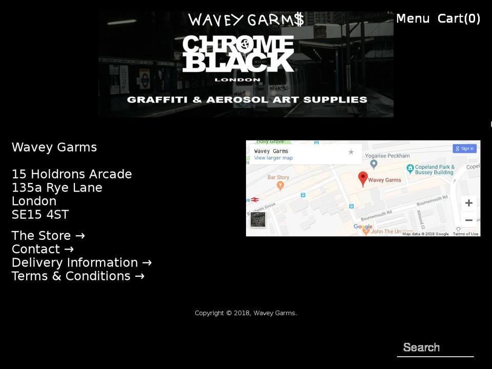 waveygarms.com shopify website screenshot