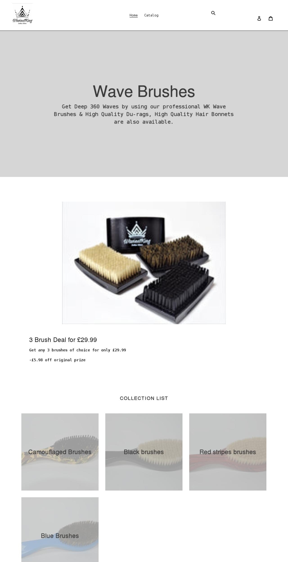 waviestking.com shopify website screenshot