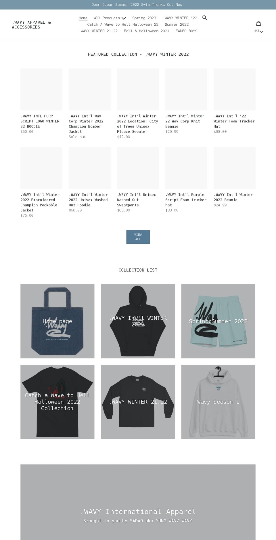 wavyapparel.shop shopify website screenshot