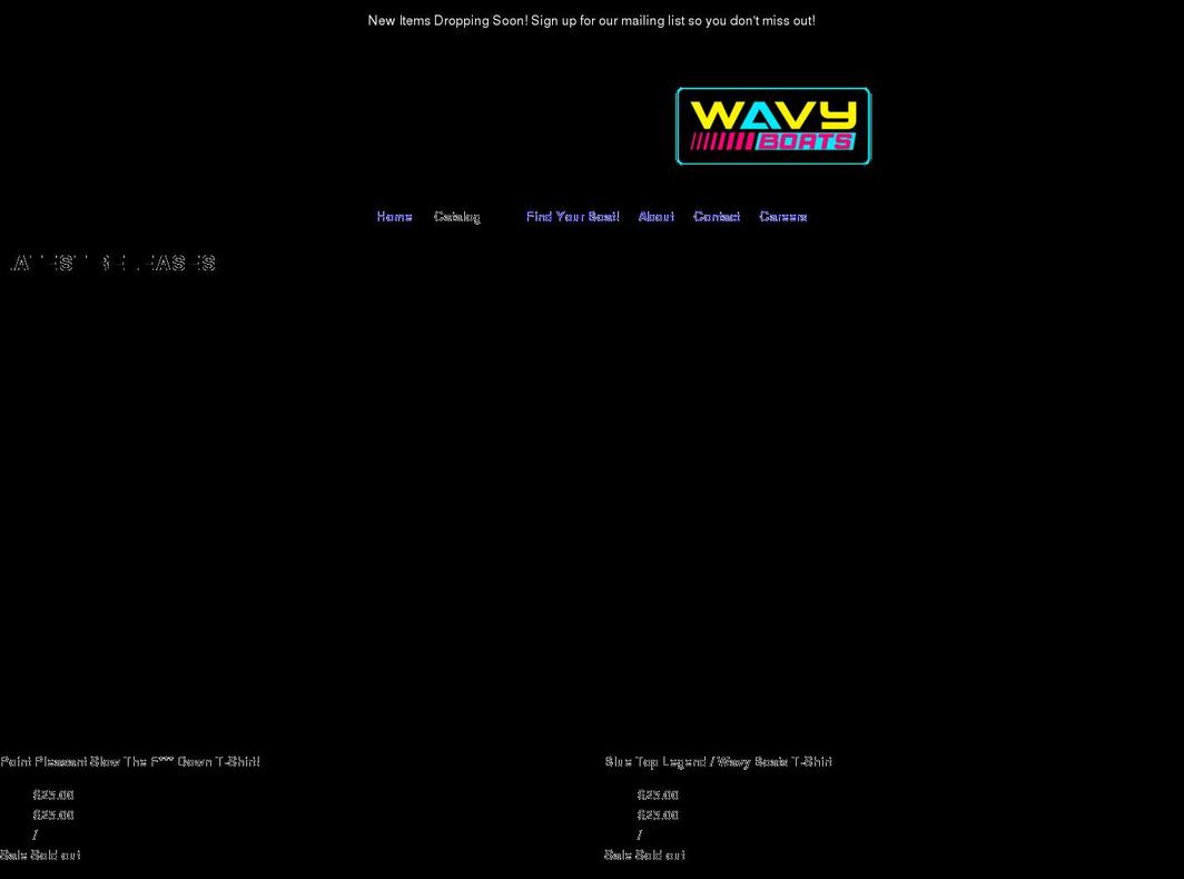 wavyboats.net shopify website screenshot