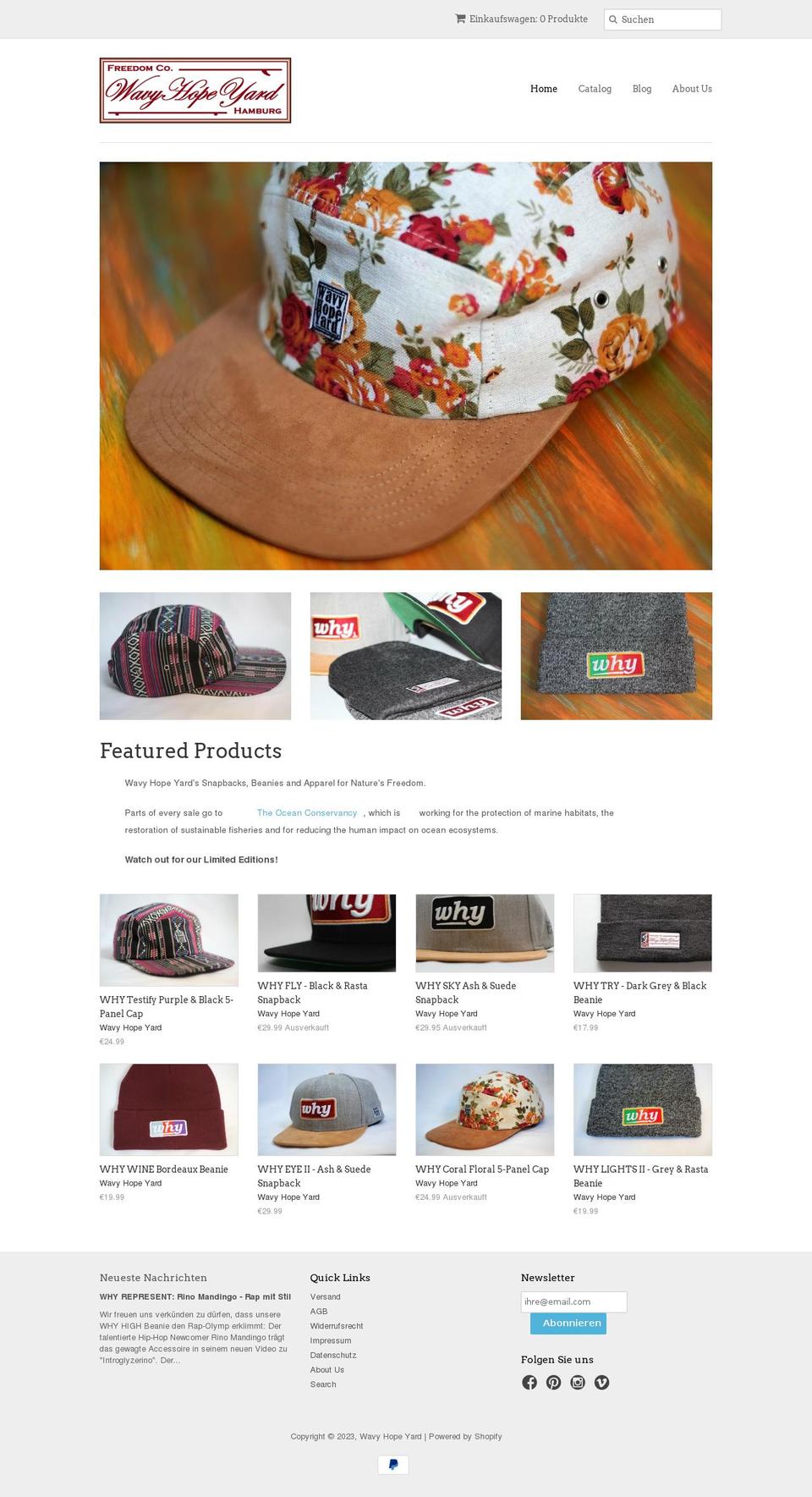 wavyhopeyard.com shopify website screenshot