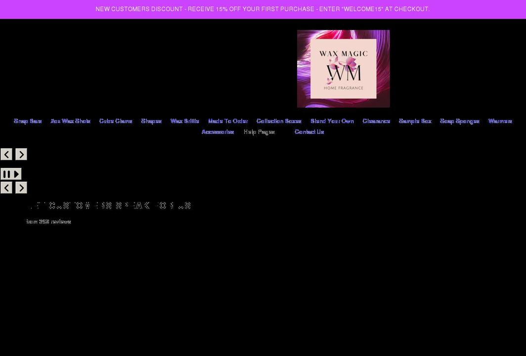 wax-magic.com shopify website screenshot