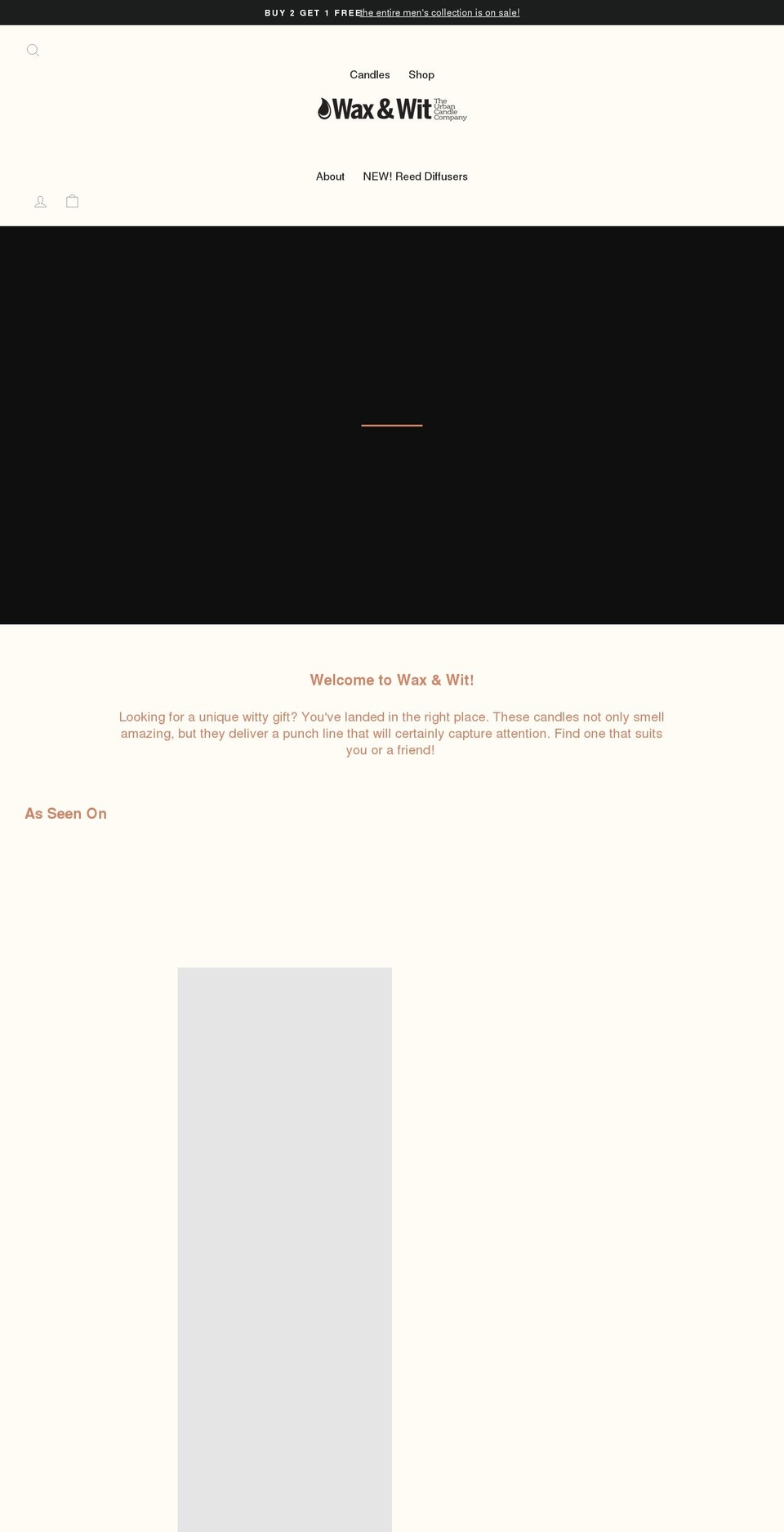 waxandwit.com shopify website screenshot