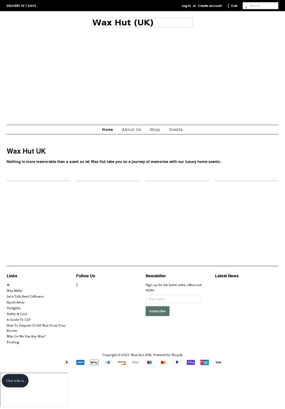 waxhutuk.com shopify website screenshot